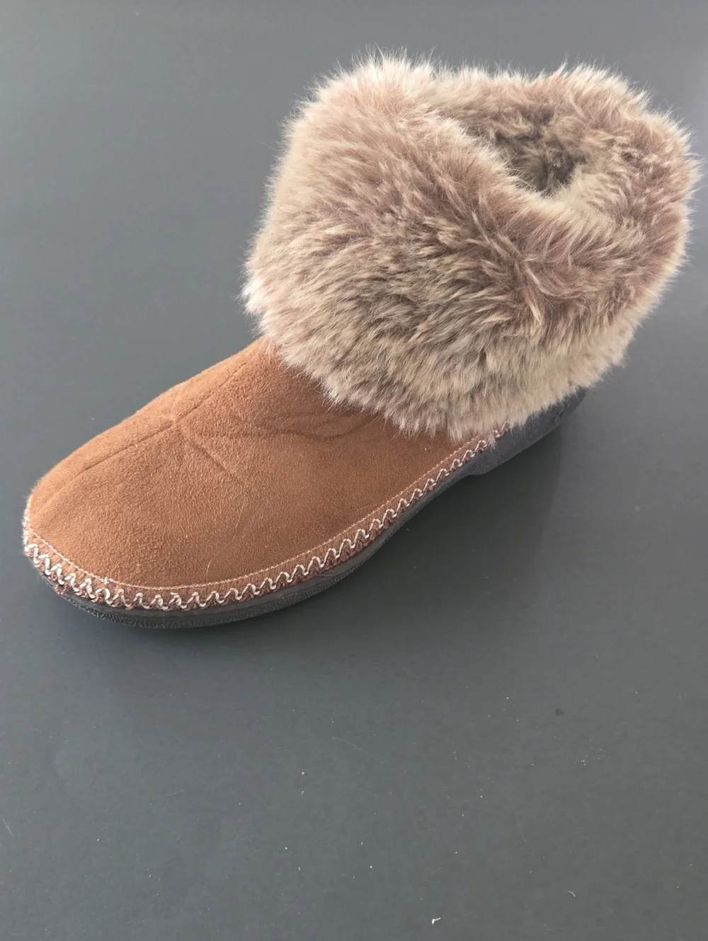 ISOTINER Faux-Fur Cuff Slip-On Booties